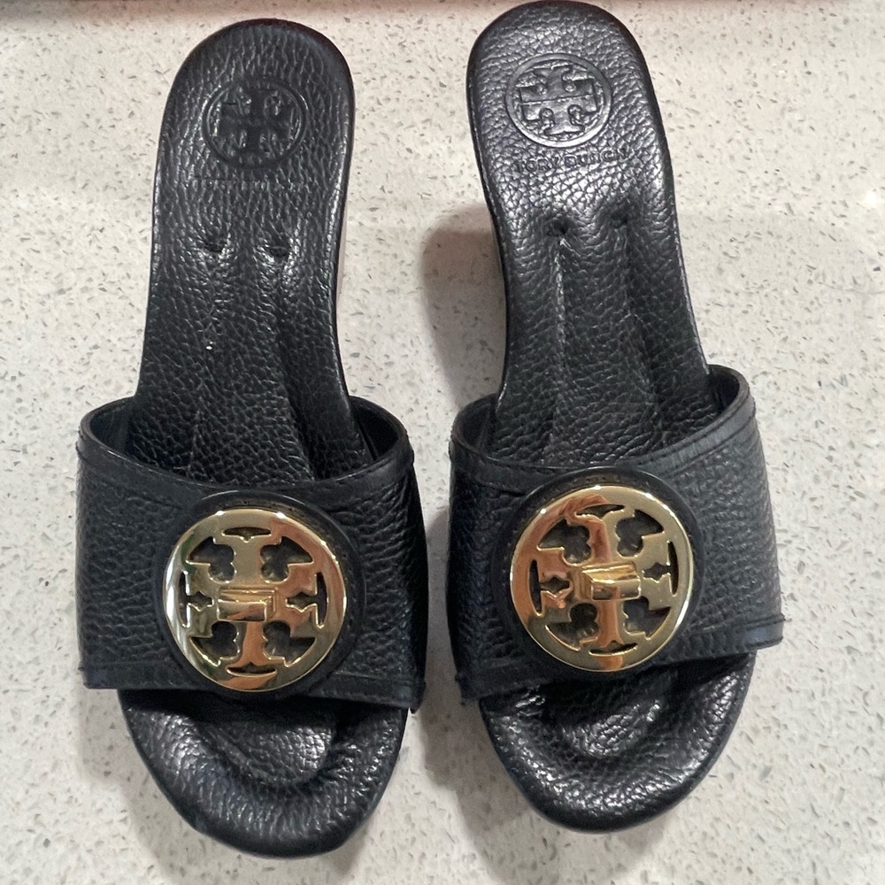Tory Burch Selma Logo Wedge Slide size 6